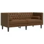Set de sofás Chesterfield y cojines 2 pzs ante sintético marrón by , Sofas - Ref: Foro24-3209300, Price: 692,41 €, Discount: %