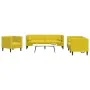 Set de sofás Chesterfield y cojines 3 pzas terciopelo amarillo von , Sofas - Ref: Foro24-3209287, Preis: 775,25 €, Rabatt: %