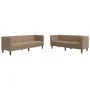 Juego de sofás Chesterfield 2 piezas cuero sintético capuchino by , Sofas - Ref: Foro24-3209279, Price: 564,71 €, Discount: %