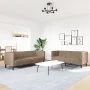 Juego de sofás Chesterfield 2 piezas cuero sintético capuchino by , Sofas - Ref: Foro24-3209279, Price: 564,71 €, Discount: %