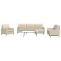 Juego de sofás con reposapiés 4 piezas tela crema by , Sofas - Ref: Foro24-3278297, Price: 675,58 €, Discount: %