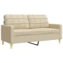 Juego de sofás con reposapiés 4 piezas tela crema by , Sofas - Ref: Foro24-3278297, Price: 675,58 €, Discount: %