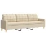 Juego de sofás con reposapiés 4 piezas tela crema by , Sofas - Ref: Foro24-3278297, Price: 675,58 €, Discount: %