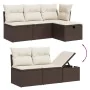Set sofás de jardín 6 piezas y cojines ratán sintético marrón von , Gartensets - Ref: Foro24-3263789, Preis: 378,56 €, Rabatt: %