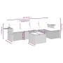 Set sofás de jardín 6 piezas y cojines ratán sintético marrón von , Gartensets - Ref: Foro24-3263789, Preis: 378,56 €, Rabatt: %