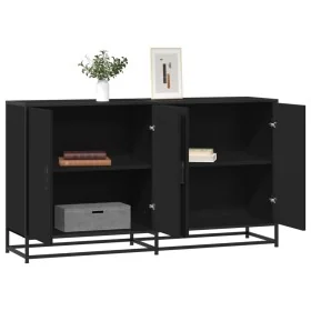 Aparador de madera de ingeniería negro 134x35x76 cm by , Sideboards - Ref: Foro24-3300815, Price: 148,68 €, Discount: %