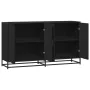 Aparador de madera de ingeniería negro 134x35x76 cm von , Sideboards - Ref: Foro24-3300815, Preis: 148,65 €, Rabatt: %