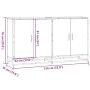 Aparador de madera de ingeniería negro 134x35x76 cm von , Sideboards - Ref: Foro24-3300815, Preis: 148,65 €, Rabatt: %
