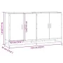 Aparador madera de ingeniería roble ahumado 134x35x76 cm von , Sideboards - Ref: Foro24-3300817, Preis: 133,12 €, Rabatt: %