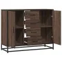 Aparador de madera de ingeniería marrón roble 92x35x76 cm by , Sideboards - Ref: Foro24-3300829, Price: 112,66 €, Discount: %