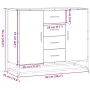 Aparador de madera de ingeniería marrón roble 92x35x76 cm by , Sideboards - Ref: Foro24-3300829, Price: 112,66 €, Discount: %