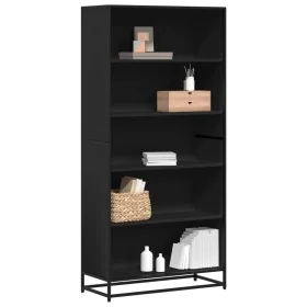 Estantería de madera de ingeniería negra 80,5x35x170,5 cm by , Bookcases and shelves - Ref: Foro24-3300855, Price: 127,96 €, ...