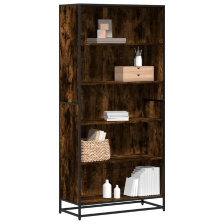 Estantería madera de ingeniería roble ahumado 80,5x35x170,5 cm de , Librerías y estanterías - Ref: Foro24-3300857, Precio: 12...