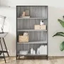 Estantería de madera de ingeniería gris Sonoma 80,5x35x139 cm de , Librerías y estanterías - Ref: Foro24-3300848, Precio: 113...