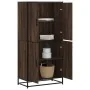 Aparador alto madera de ingeniería marrón roble 68x35x139 cm by , Sideboards - Ref: Foro24-3300834, Price: 126,77 €, Discount: %