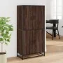 Aparador alto madera de ingeniería marrón roble 68x35x139 cm by , Sideboards - Ref: Foro24-3300834, Price: 126,77 €, Discount: %