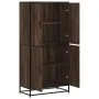 Aparador alto madera de ingeniería marrón roble 68x35x139 cm by , Sideboards - Ref: Foro24-3300834, Price: 126,77 €, Discount: %