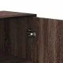 Aparador alto madera de ingeniería marrón roble 68x35x139 cm by , Sideboards - Ref: Foro24-3300834, Price: 126,77 €, Discount: %