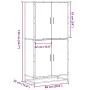 Aparador alto madera de ingeniería marrón roble 68x35x139 cm by , Sideboards - Ref: Foro24-3300834, Price: 126,77 €, Discount: %