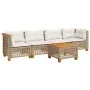 Juego de sofás jardín con cojines 5 pzas ratán sintético beige by , Garden sets - Ref: Foro24-3261730, Price: 410,41 €, Disco...