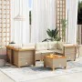Set sofás de jardín 7 piezas y cojines ratán sintético beige by , Garden sets - Ref: Foro24-3261745, Price: 534,47 €, Discoun...