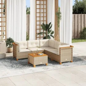 Juego de sofás jardín con cojines 6 pzas ratán sintético beige von , Gartensets - Ref: Foro24-3261829, Preis: 449,35 €, Rabat...