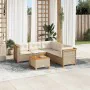 Juego de sofás jardín con cojines 6 pzas ratán sintético beige by , Garden sets - Ref: Foro24-3261829, Price: 449,35 €, Disco...