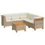 Juego de sofás jardín con cojines 6 pzas ratán sintético beige by , Garden sets - Ref: Foro24-3261829, Price: 449,35 €, Disco...