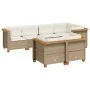 Set sofás de jardín 7 piezas y cojines ratán sintético beige von , Gartensets - Ref: Foro24-3261883, Preis: 573,10 €, Rabatt: %