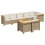 Set de sofás de jardín con cojines 9 pzas ratán sintético beige von , Gartensets - Ref: Foro24-3261895, Preis: 690,17 €, Raba...