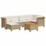 Set sofás de jardín 7 piezas y cojines ratán sintético beige by , Garden sets - Ref: Foro24-3261919, Price: 505,05 €, Discoun...