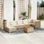 Set de sofás de jardín y cojines 8 piezas ratán sintético beige by , Garden sets - Ref: Foro24-3261931, Price: 575,40 €, Disc...