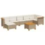 Set de sofás de jardín y cojines 8 piezas ratán sintético beige by , Garden sets - Ref: Foro24-3261931, Price: 575,40 €, Disc...