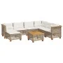 Set de sofás de jardín y cojines 8 piezas ratán sintético beige by , Garden sets - Ref: Foro24-3261946, Price: 642,87 €, Disc...