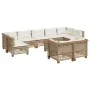 Juego de sofás jardín con cojines beige 10 pzas ratán sintético von , Gartensets - Ref: Foro24-3262000, Preis: 833,98 €, Raba...