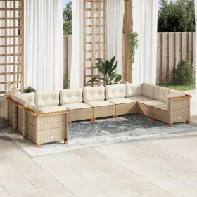 Juego de sofás jardín con cojines beige 10 pzas ratán sintético von , Gartensets - Ref: Foro24-3262021, Preis: 770,20 €, Raba...