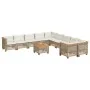 Set de sofás de jardín 11pzas con cojines ratán sintético beige by , Garden sets - Ref: Foro24-3262054, Price: 917,68 €, Disc...