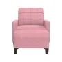 Sillón con taburete terciopelo rosa 60 cm by , Sofas - Ref: Foro24-3278260, Price: 209,14 €, Discount: %