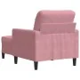 Sillón con taburete terciopelo rosa 60 cm by , Sofas - Ref: Foro24-3278260, Price: 209,14 €, Discount: %