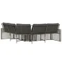 Sofá de jardín forma de L cojines y reposapiés ratán PE gris von , Outdoor-Sofas - Ref: Foro24-365895, Preis: 345,44 €, Rabat...