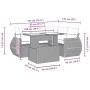 Set comedor de jardín 5 piezas y cojines ratán sintético marrón de , Conjuntos de jardín - Ref: Foro24-3268513, Precio: 420,1...