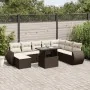 Set de sofás de jardín 9 pzas y cojines ratán sintético marrón von , Gartensets - Ref: Foro24-3268733, Preis: 639,99 €, Rabat...