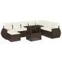 Set de sofás de jardín 9 pzas y cojines ratán sintético marrón von , Gartensets - Ref: Foro24-3268733, Preis: 639,99 €, Rabat...