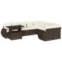 Set de sofás de jardín 10 pzas y cojines ratán sintético marrón by , Garden sets - Ref: Foro24-3268773, Price: 776,49 €, Disc...