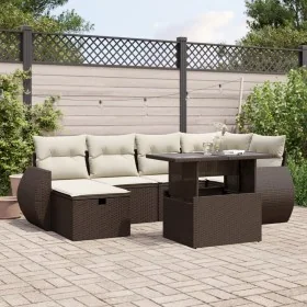 Juego de sofás de jardín 7 piezas con cojines ratán PE marrón von , Gartensets - Ref: Foro24-3275143, Preis: 524,98 €, Rabatt: %