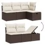 Set sofás de jardín 6 piezas y cojines ratán sintético marrón by , Garden sets - Ref: Foro24-3275293, Price: 438,87 €, Discou...