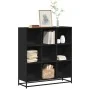 Estantería de madera ingeniería y metal negro 97,5x33x107,5 cm de , Librerías y estanterías - Ref: Foro24-3300860, Precio: 11...