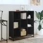 Estantería de madera ingeniería y metal negro 97,5x33x107,5 cm de , Librerías y estanterías - Ref: Foro24-3300860, Precio: 11...