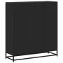 Estantería de madera ingeniería y metal negro 97,5x33x107,5 cm de , Librerías y estanterías - Ref: Foro24-3300860, Precio: 11...