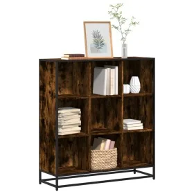 Estantería madera y metal roble ahumado 97,5x33x107,5 cm by , Bookcases and shelves - Ref: Foro24-3300862, Price: 113,45 €, D...